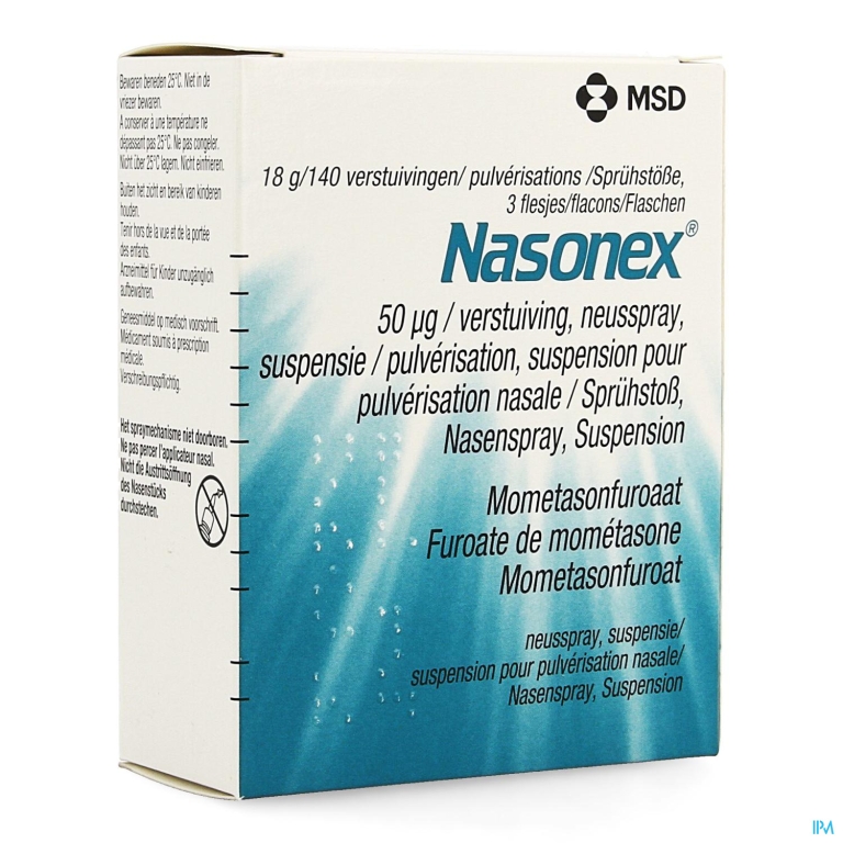Nasonex Neusspray 50mcg/verst 140 Verstuiv. Fl 3