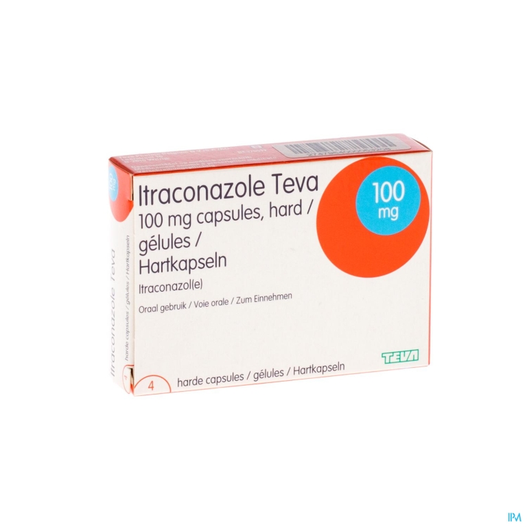 Itraconazole Teva 100mg Caps Harde 4