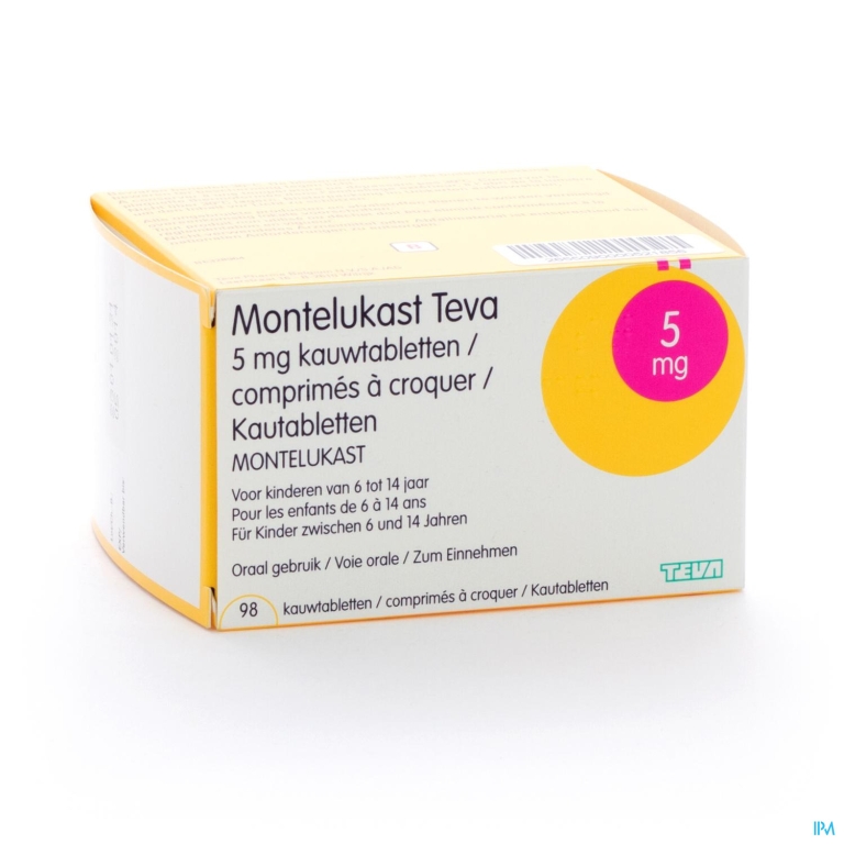 Montelukast Teva 5mg Kauwtabletten 98 X 5mg