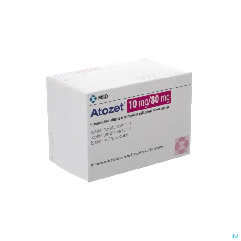 Atozet 10mg/80mg Filmomhulde Tabl 90