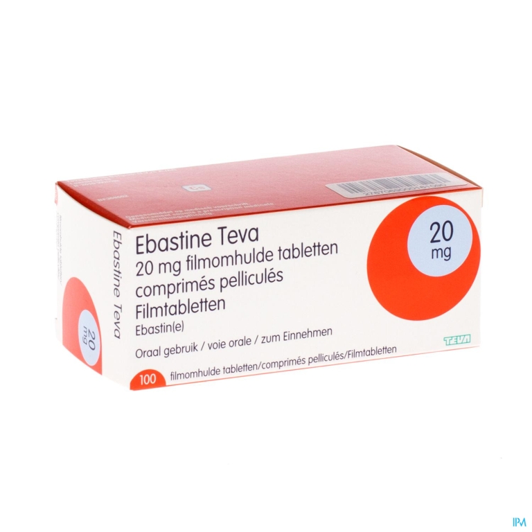 Ebastine Teva Comp 100 X 20mg