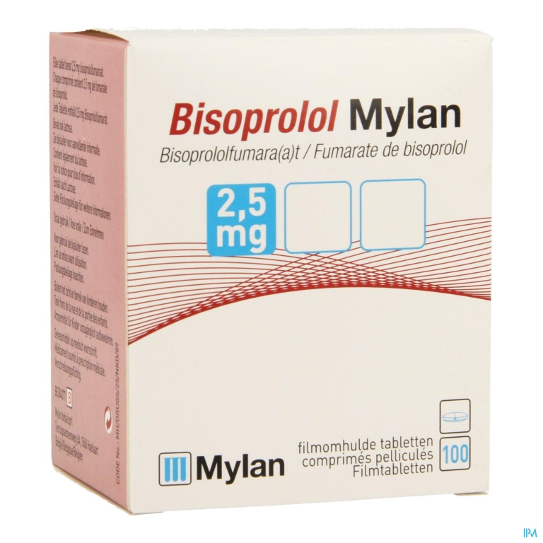 Bisoprolol Mylan 2,5mg Filmomh Tabl Fl 100×2,5mg