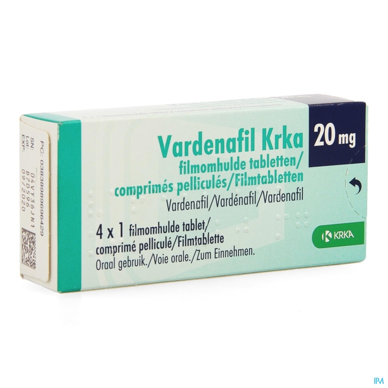 Vardenafil Krka 20mg Filmomh Tabl 4 X 20mg