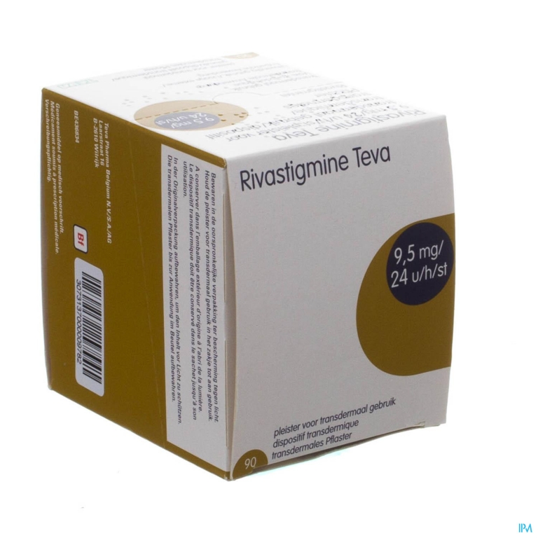 Rivastigmine Teva 9,5mg/24h Pleister Transderm.90