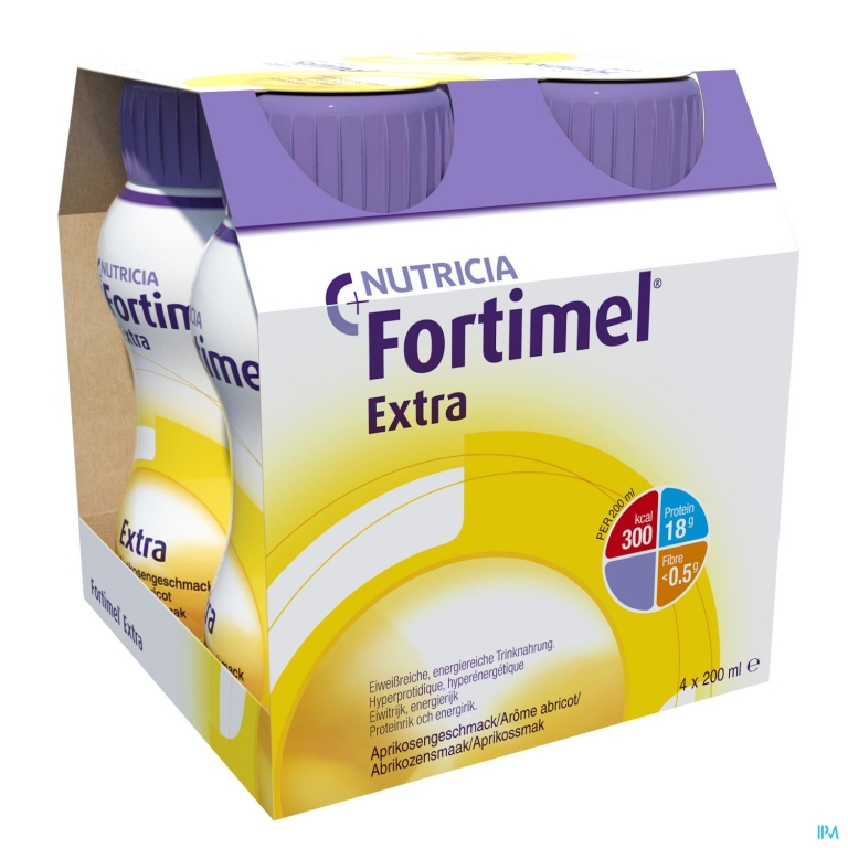 Fortimel Extra Abrikoos Flesjes 4x200ml