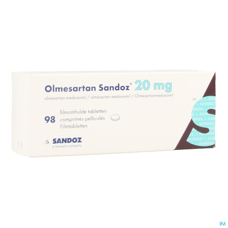 Olmesartan Sandoz 20mg Comp 98 X 20mg