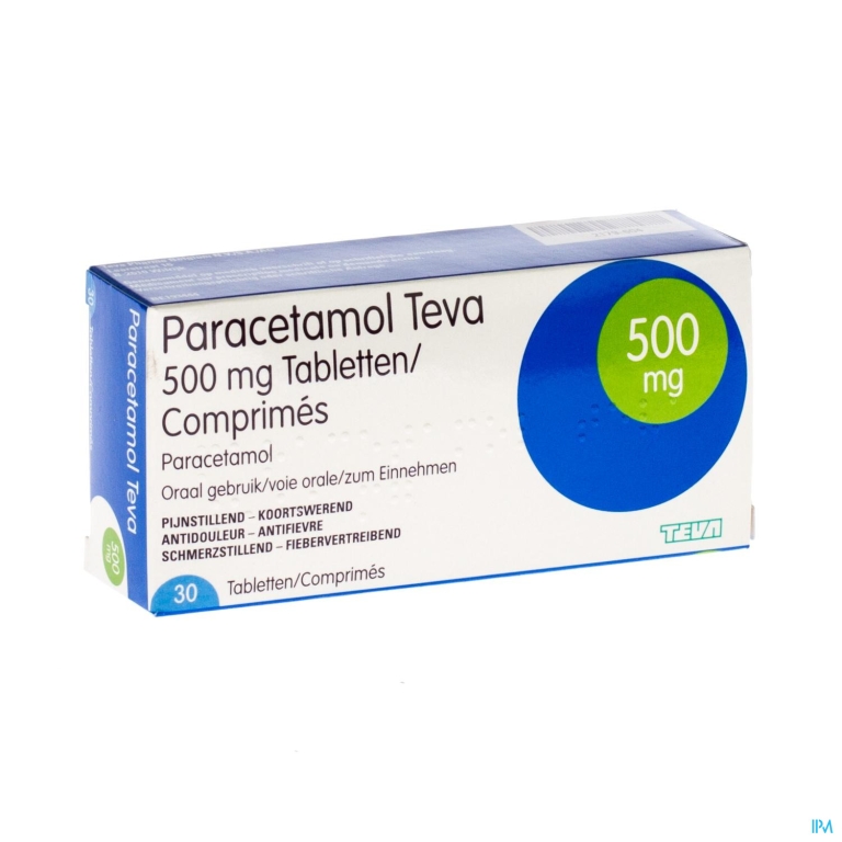 Paracetamol Teva 500mg Tabl 30 X 500mg