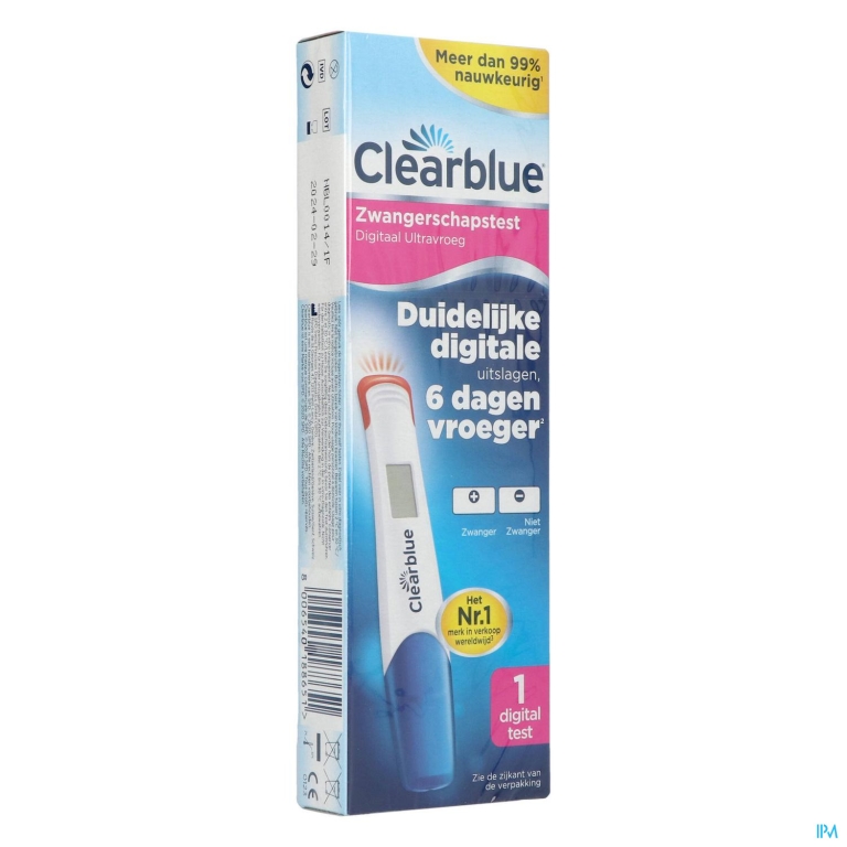 Clearblue Zwangerschapstest Digitaal Ultravroeg 1