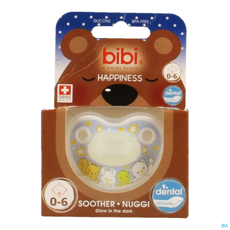 Bibi Fopspeen Dental Glow In The Dark 0- 6m