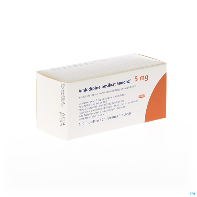 Amlodipine Besilaat Sandoz Impexeco 5mgcomp100 Pip