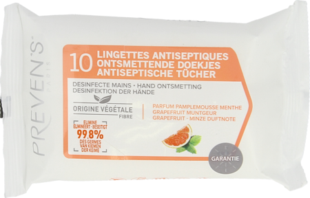 Preven’s Doekjes A/sept. Grapefruit Munt Pocket 10