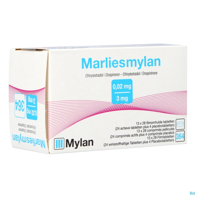 Marliesmylan 0,02mg/3mg Filmomh Comp 364