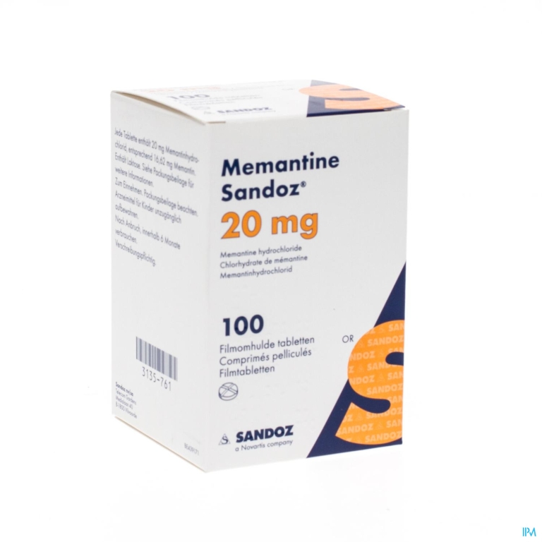 Memantine Sandoz 20mg Filmomh Tab 100 X 20mg