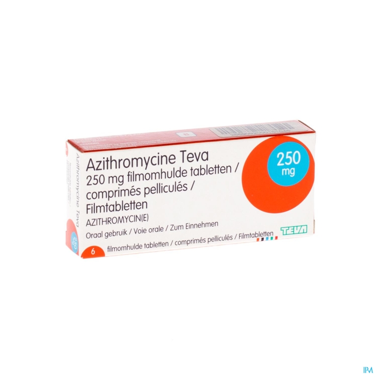 Azithromycine 250mg Teva Tabl Omhulde 6×250 mg