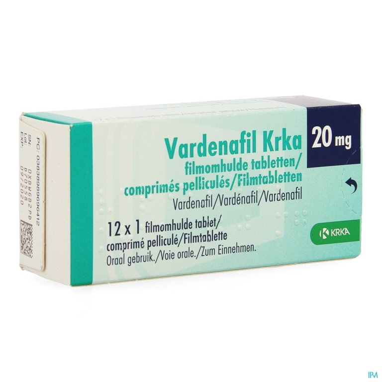 Vardenafil Krka 20mg Filmomh Tabl 12 X 20mg