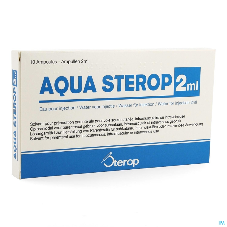 Aqua Sterop Pour Inj Solvens Amp 10 X 2ml