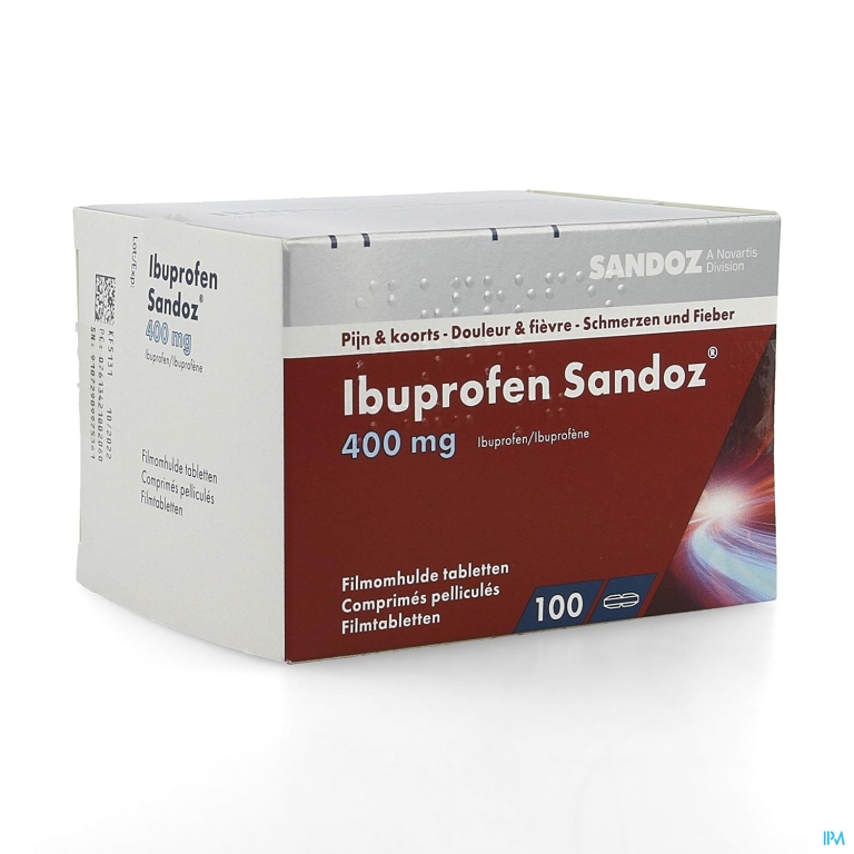 Ibuprofen Sandoz 400mg Comp Pell 100x400mg