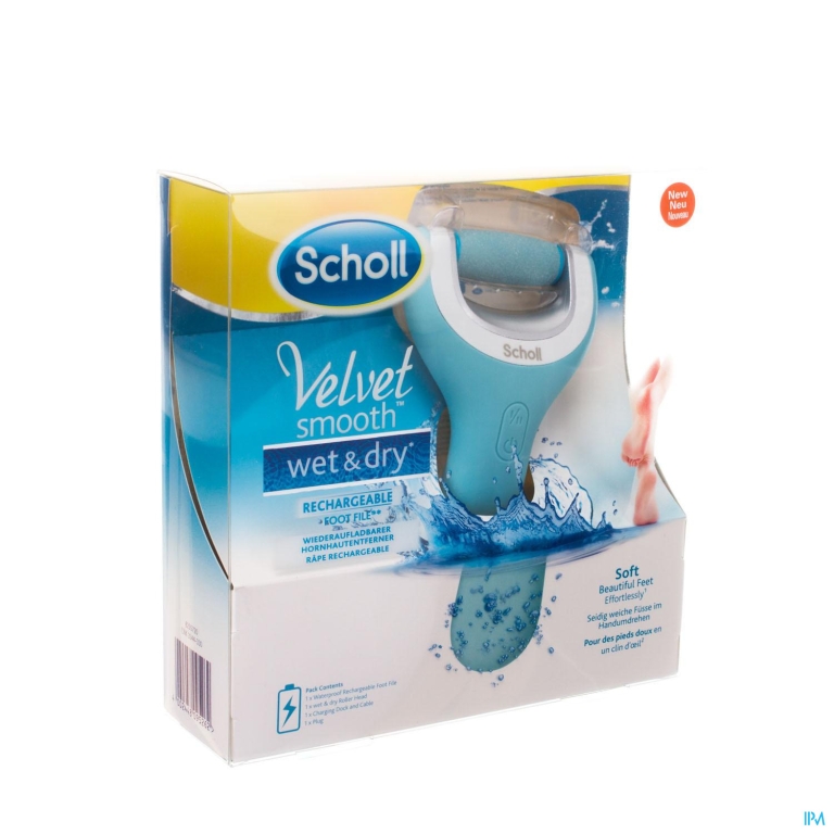 Scholl Velvet Smooth Wet&dry Oplaadbare Voetvijl