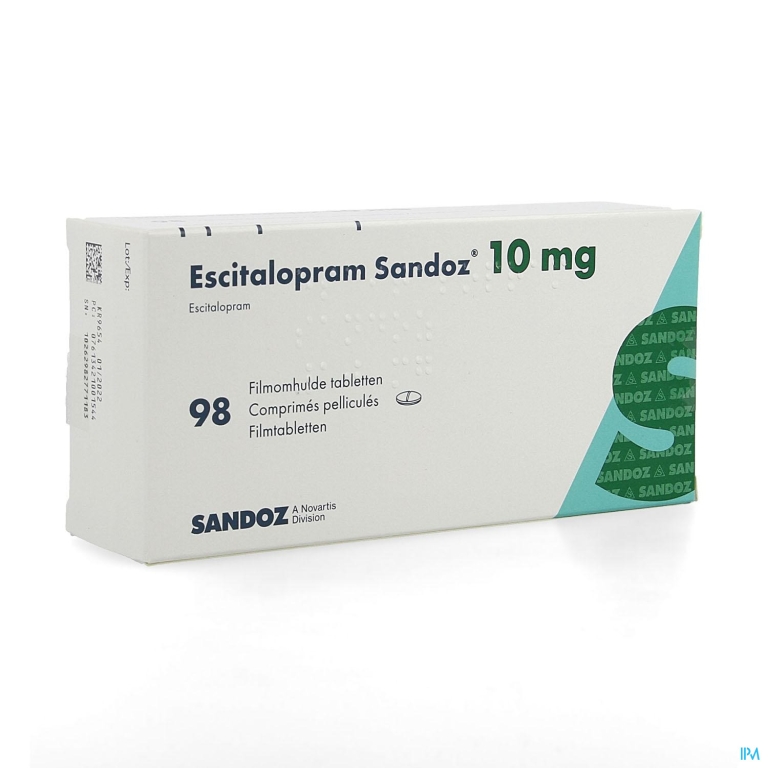 Escitalopram Sandoz 10mg Filmomh Tabl 98 X 10mg