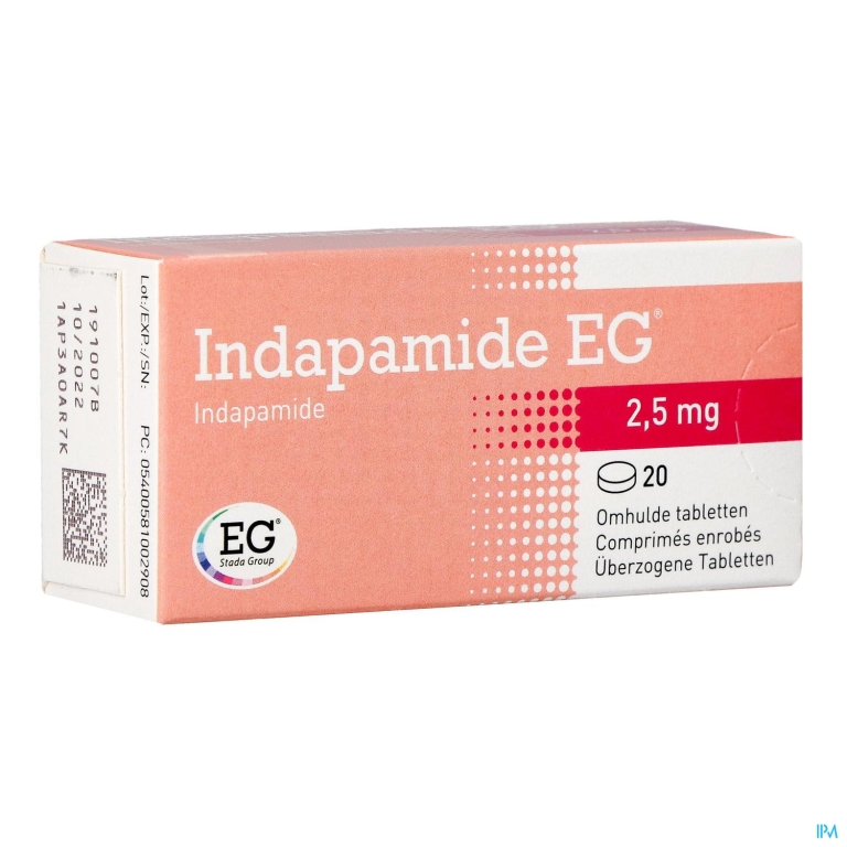 Indapamide EG Drag  20X2,5Mg