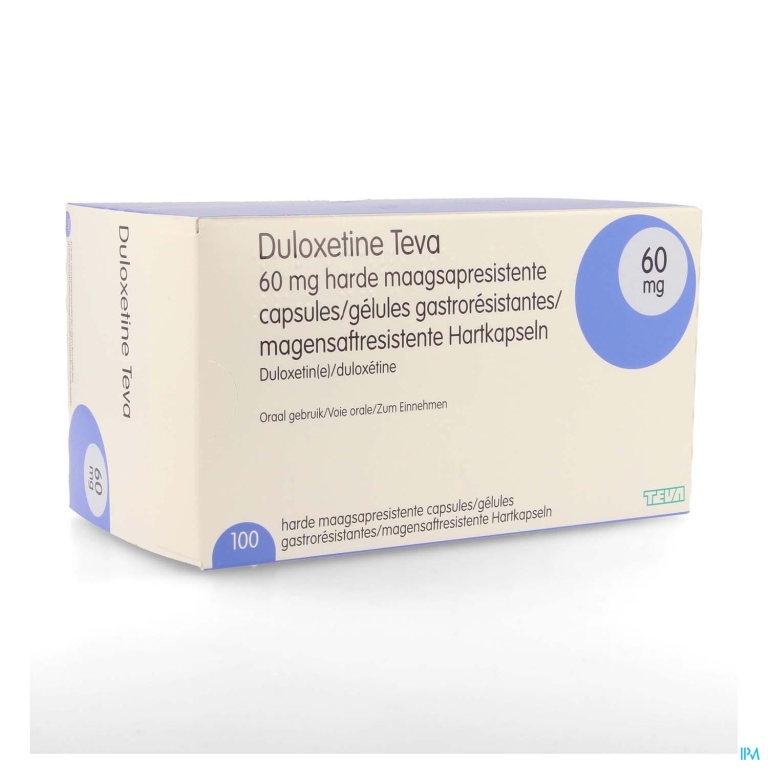 Duloxetine Teva 60mg Maagsapresist. Harde Caps 100