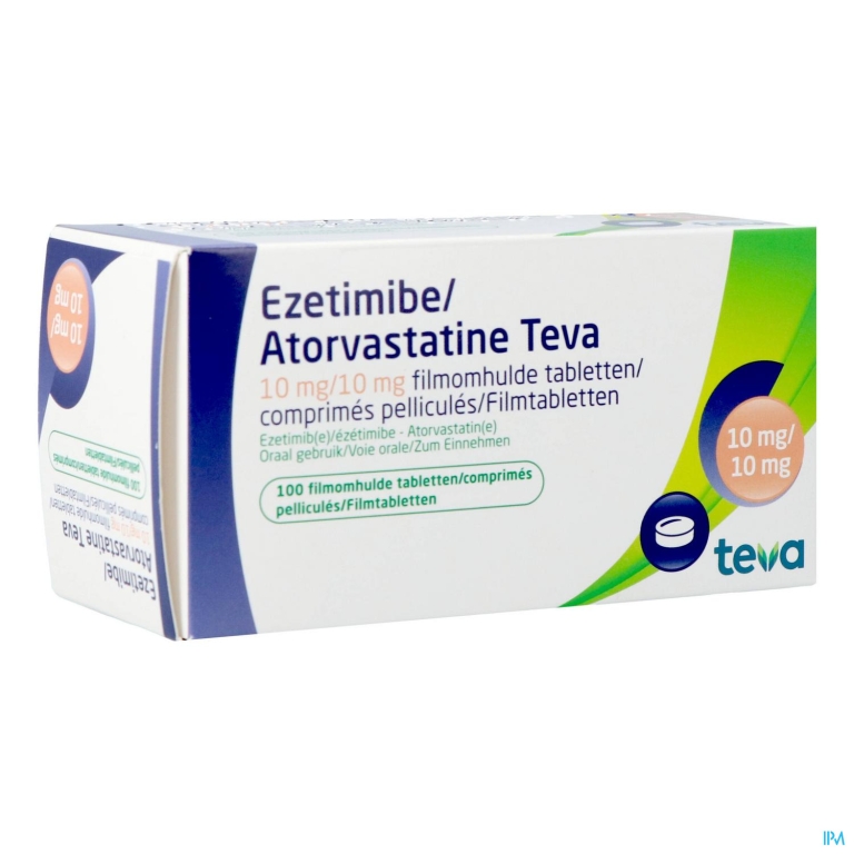 Ezetimibe Atorvastatine Teva 10/10mg Film.tabl 100