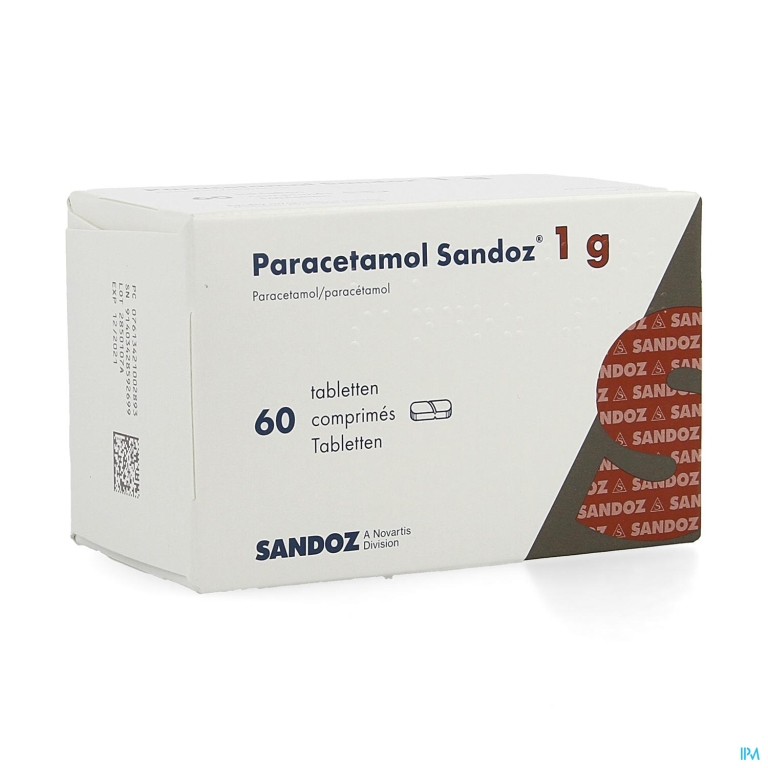 Paracetamol 1g Sandoz Tabl 60