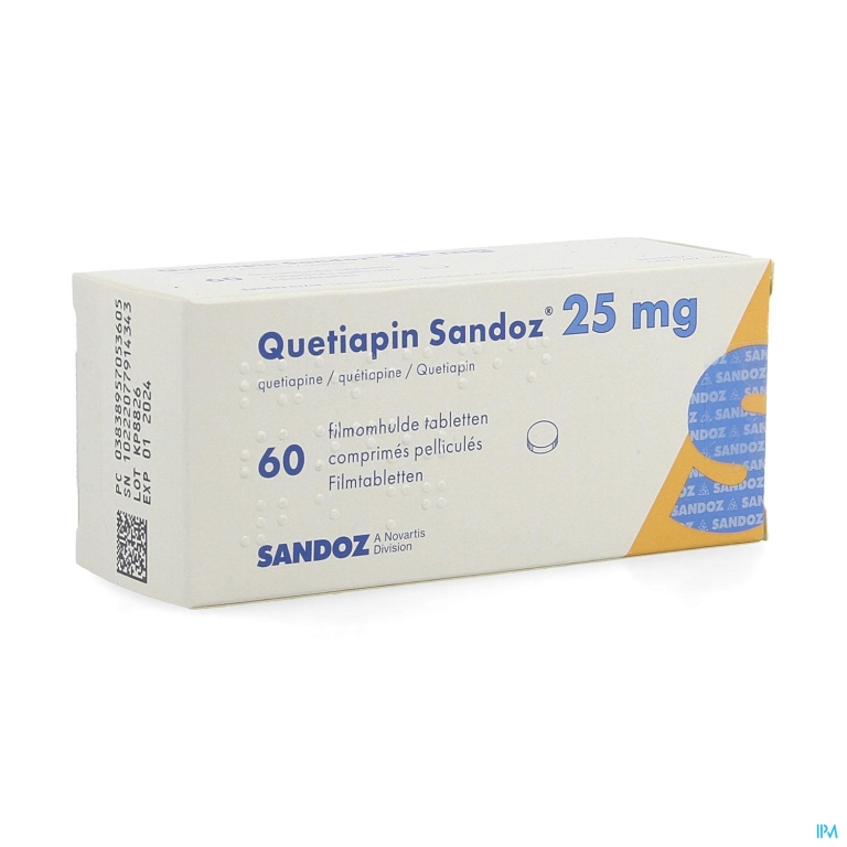 Quetiapin Sandoz Filmomh Tabl 60 X 25mg