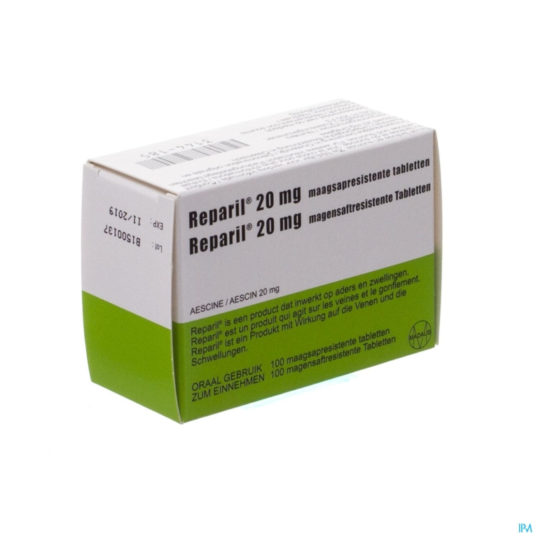 Reparil Impexeco 20mg Maagsapresist Comp 100 Pip