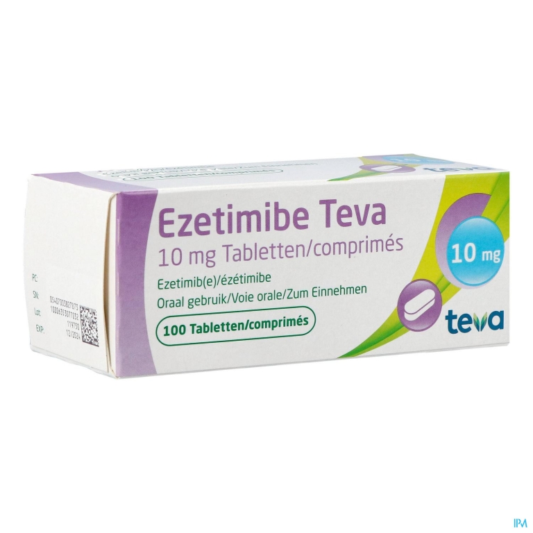 Ezetimibe Teva 10mg Comp 100