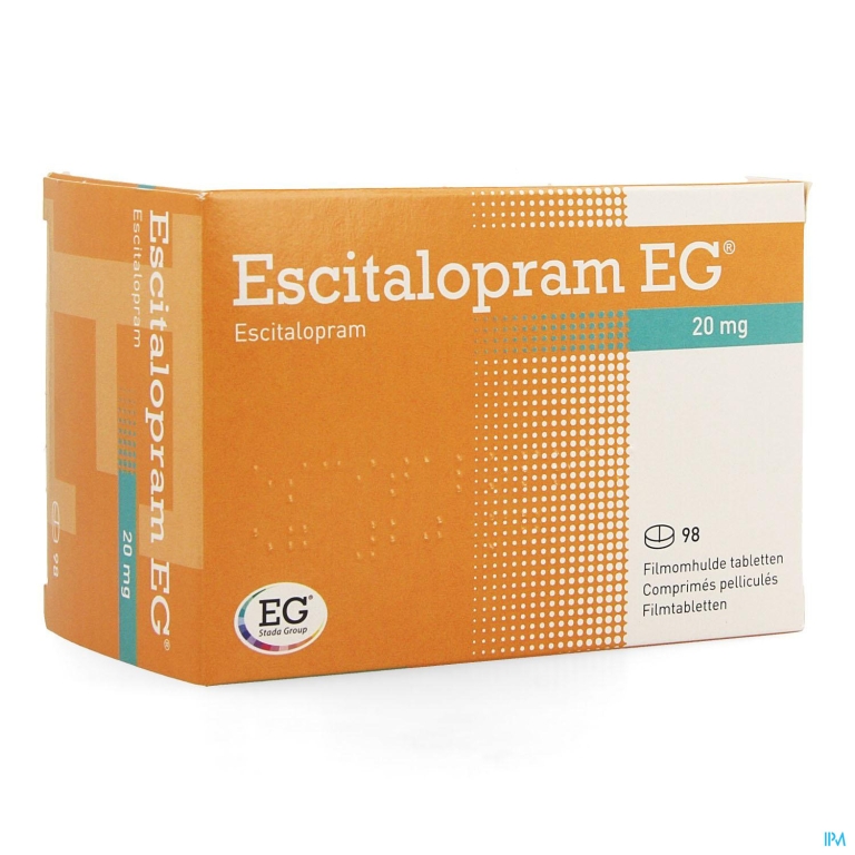 Escitalopram EG 20 Mg Filmomh Tabl 98 X 20 Mg