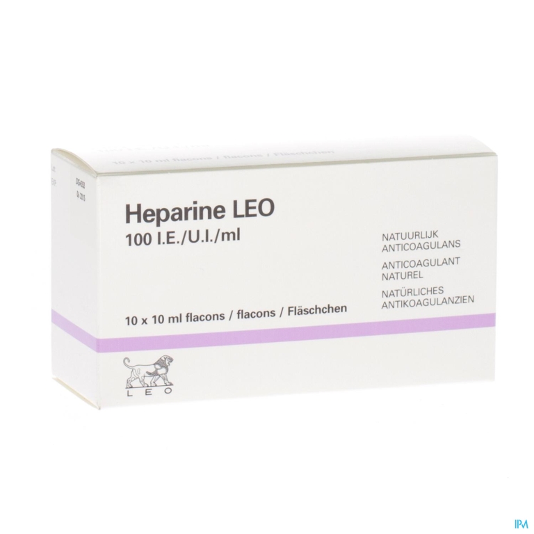 Heparine Leo 100 Ie/ml Fl 10x10ml