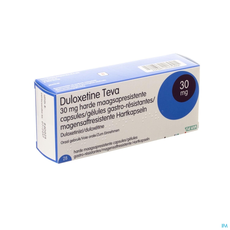 Duloxetine Teva 30mg Maagsapresist Caps 28 X 30mg