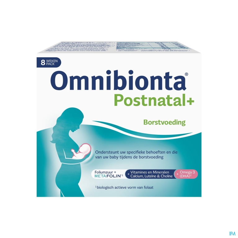 Omnibionta Postnatal+ (Borstvoeding): 8 weken Pack (56 tabletten+56 capsules)
