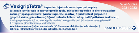 Vaxigrip Tetra Susp Inj Voorgev.spuit 0,5ml 2020