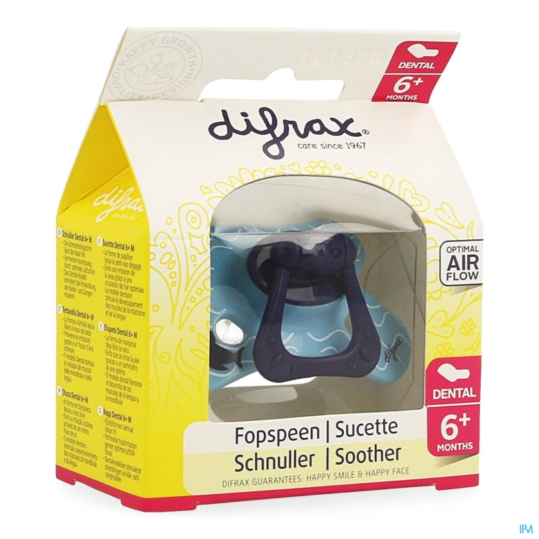 Difrax Fopspeen Sil Dental+ring Boy +6m 800