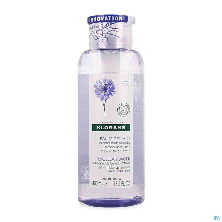 Klorane Gezicht Korenbloem Micellair Water 400ml