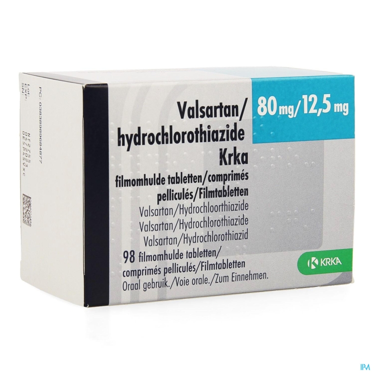 Valsartan Hct Krka 80mg/12,5mg Filmomh Tabl 98