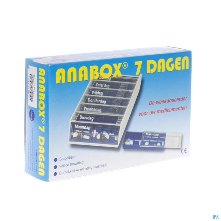 Anabox Pilbox Blauw 7 Dagen