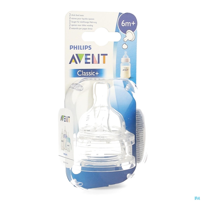 Philips Avent zuigspeen classic Dikkere Pap Sil 2 SCF636/27