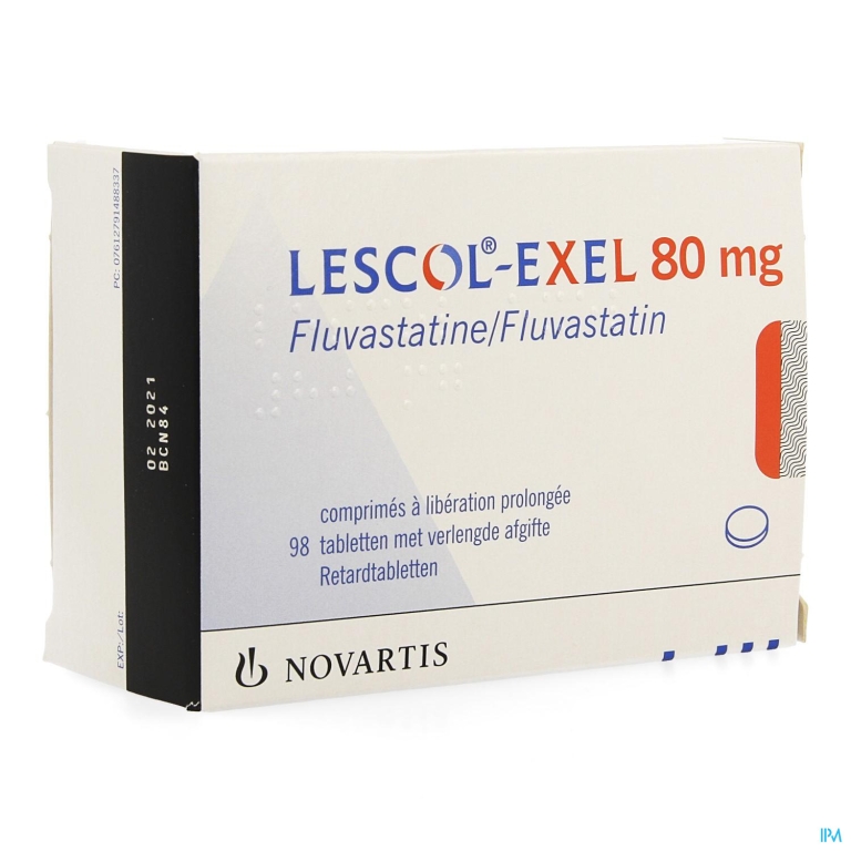 Lescol Exel Comp 98 X 80mg