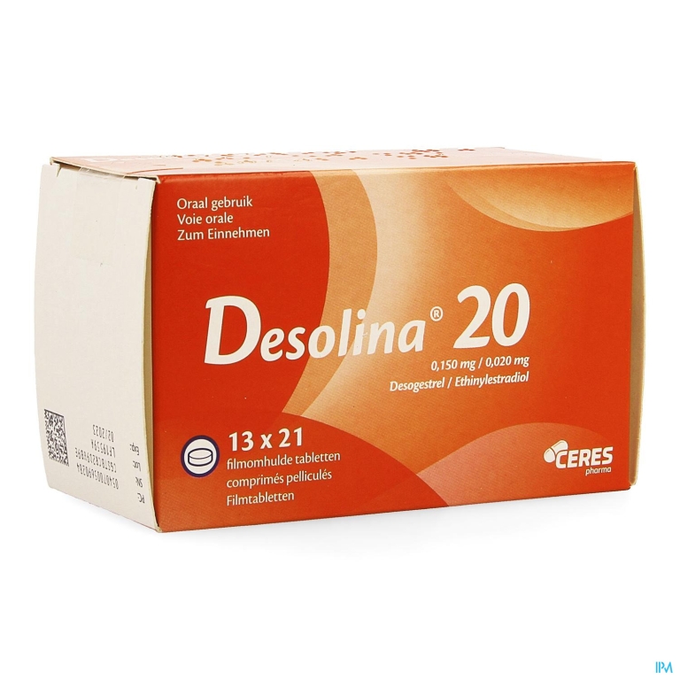 Desolina 20 0,020mg/0,150mg Comp 13 X 21