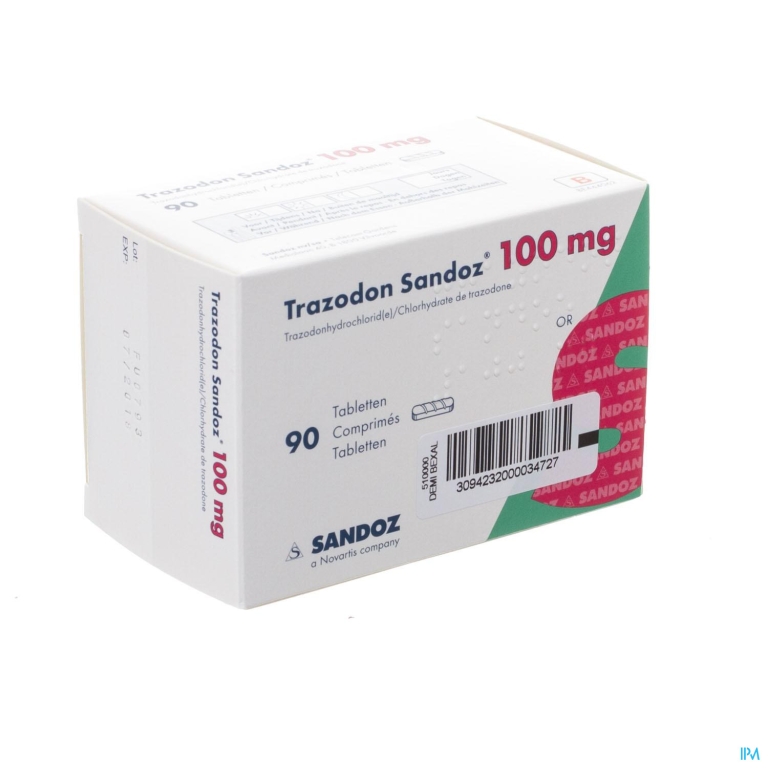 Trazodon 100mg Sandoz Tabl 90 X 100mg