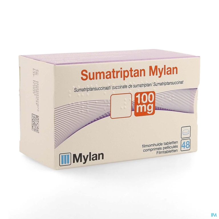 Sumatriptan Mylan 100mg Filmomh Tabl 48 X 100mg