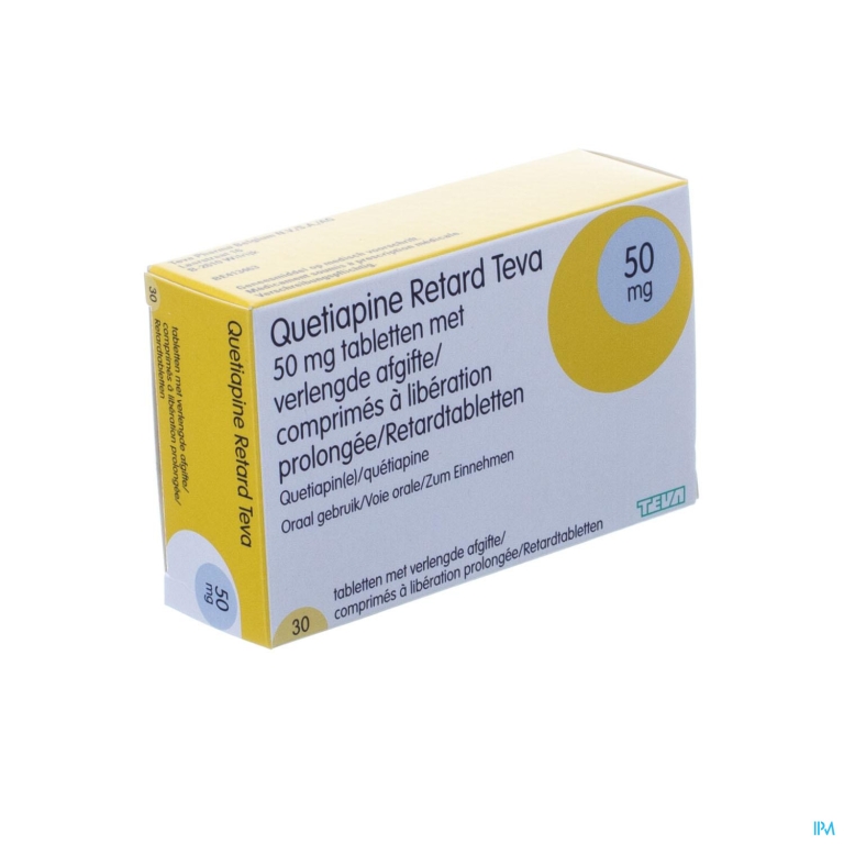 Quetiapine Retard Teva 50mg Comp 30 X 50mg