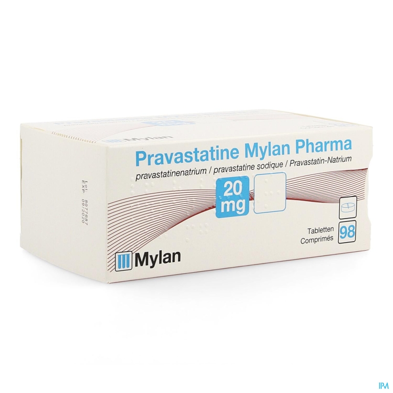 Pravastatine Mylan Pharma Comp 98 X 20mg