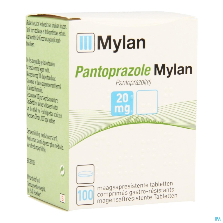 Pantoprazole Mylan Comp Maagsapresist 100 X 20mg