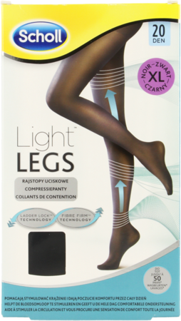 Scholl Light Legs 20d Extra Large Black
