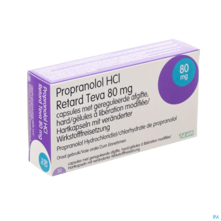 Propranolol Hcl Retard Teva 80mg Caps Gereg.afg.30