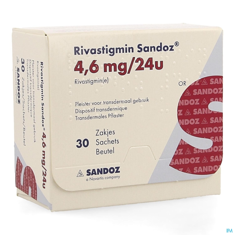 Rivastigmin 4,6mg/24u Sandoz Pleister Transd. 30